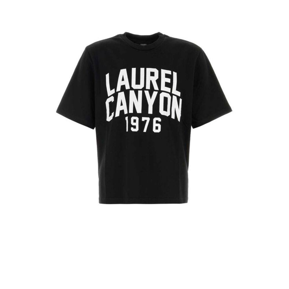 Amiri Men Black Cotton T-Shirt